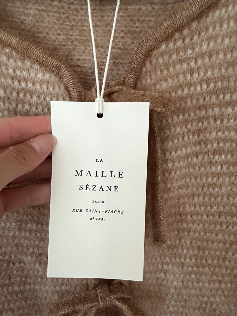Sezane Pepy Cardigan - Mottled Beige Ecru - Picture 3 of 5